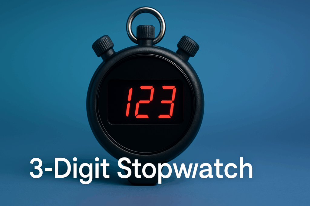 Modern 3-Digit Stopwatch